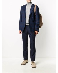 Blazer écossais bleu marine Eleventy