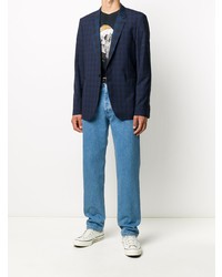 Blazer écossais bleu marine PS Paul Smith