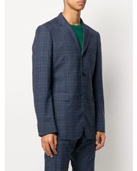 Blazer écossais bleu marine Comme Des Garcons Homme Plus