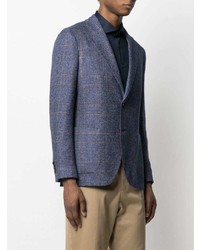 Blazer écossais bleu marine Lardini