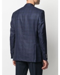 Blazer écossais bleu marine Canali