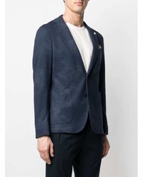 Blazer écossais bleu marine Manuel Ritz