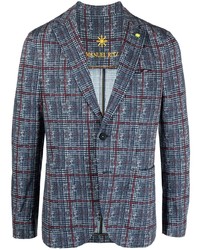 Blazer écossais bleu marine Manuel Ritz