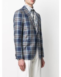 Blazer écossais bleu marine Etro