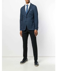 Blazer écossais bleu marine Paoloni