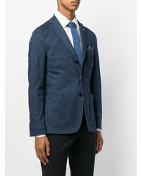 Blazer écossais bleu marine Paoloni