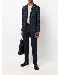 Blazer écossais bleu marine Tagliatore