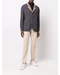 Blazer écossais bleu marine Brunello Cucinelli