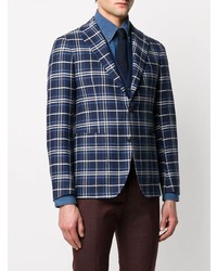 Blazer écossais bleu marine Tagliatore