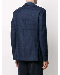 Blazer écossais bleu marine Lardini