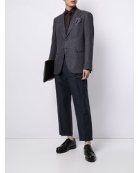 Blazer écossais bleu marine Giorgio Armani