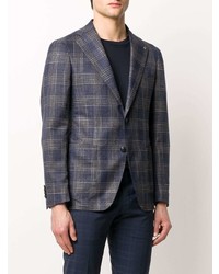 Blazer écossais bleu marine Tagliatore