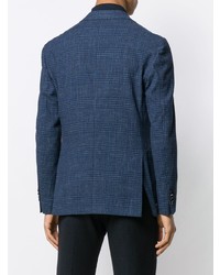 Blazer écossais bleu marine Lardini