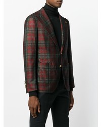 Blazer écossais bordeaux Tagliatore