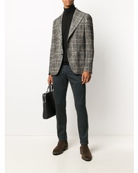 Blazer écossais gris foncé Tagliatore