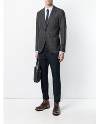 Blazer écossais gris foncé Lardini