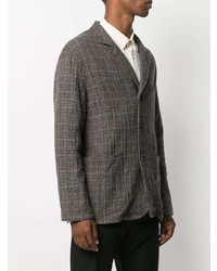 Blazer écossais gris foncé YMC