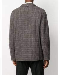 Blazer écossais gris foncé YMC