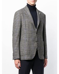 Blazer écossais gris foncé Lardini