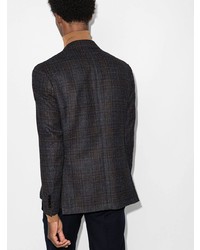 Blazer écossais gris foncé Canali