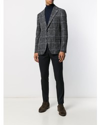 Blazer écossais gris foncé Tagliatore