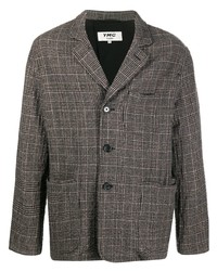 Blazer écossais gris foncé YMC