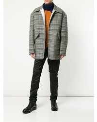 Blazer écossais gris Raf Simons