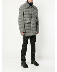 Blazer écossais gris Raf Simons