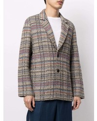 Blazer écossais gris Coohem