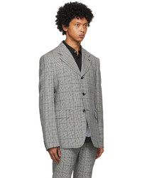 Blazer écossais gris Comme Des Garcons Homme Plus