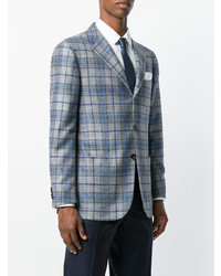 Blazer écossais gris Kiton