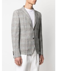 Blazer écossais gris Daniele Alessandrini