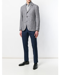 Blazer écossais gris Lardini