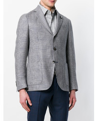 Blazer écossais gris Lardini