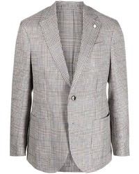 Blazer écossais gris Luigi Bianchi Mantova