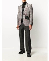 Blazer écossais gris Alexander McQueen