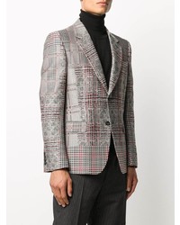 Blazer écossais gris Alexander McQueen