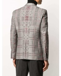 Blazer écossais gris Alexander McQueen