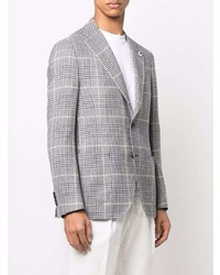 Blazer écossais gris Lardini