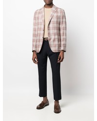 Blazer écossais marron clair Tagliatore