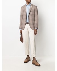 Blazer écossais marron clair Lardini