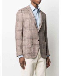 Blazer écossais marron clair Lardini