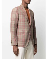 Blazer écossais marron clair Lardini