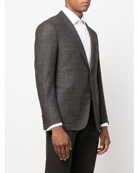 Blazer écossais marron foncé Canali