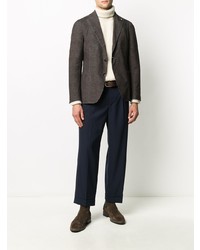 Blazer écossais marron foncé Lardini