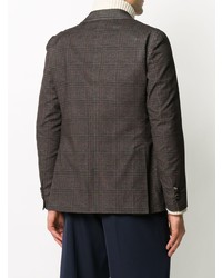 Blazer écossais marron foncé Lardini