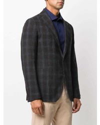 Blazer écossais marron foncé Tagliatore