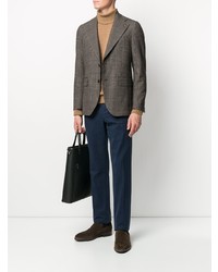 Blazer écossais marron foncé Gabriele Pasini