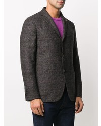 Blazer écossais marron foncé Lardini