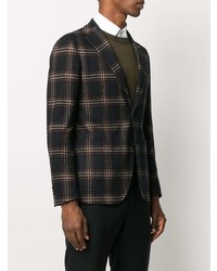 Blazer écossais marron foncé Tagliatore